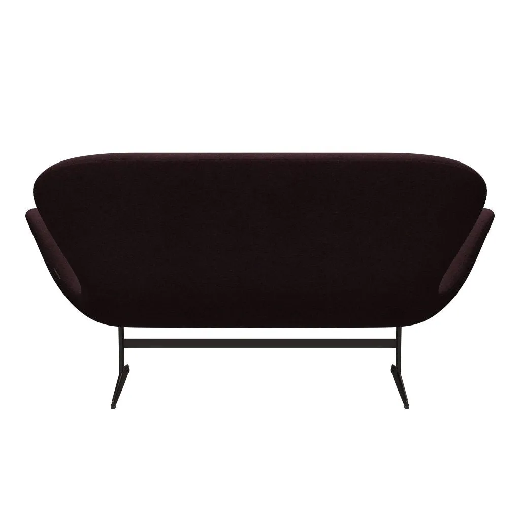 Fritz Hansen Swan™ Sofa 2 Seater, Brown Bronze/Divina Md Wine Red