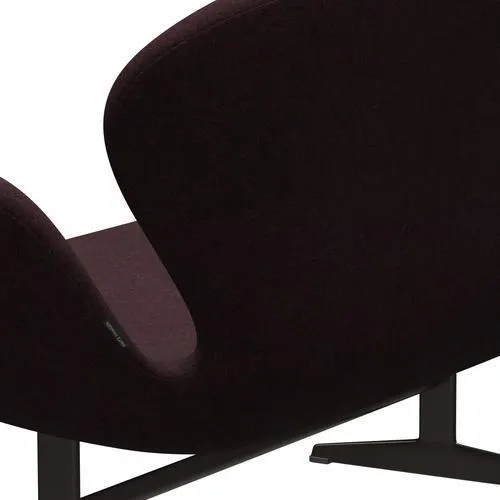 Fritz Hansen Swan™ Sofa 2 Seater, Brown Bronze/Divina Md Wine Red