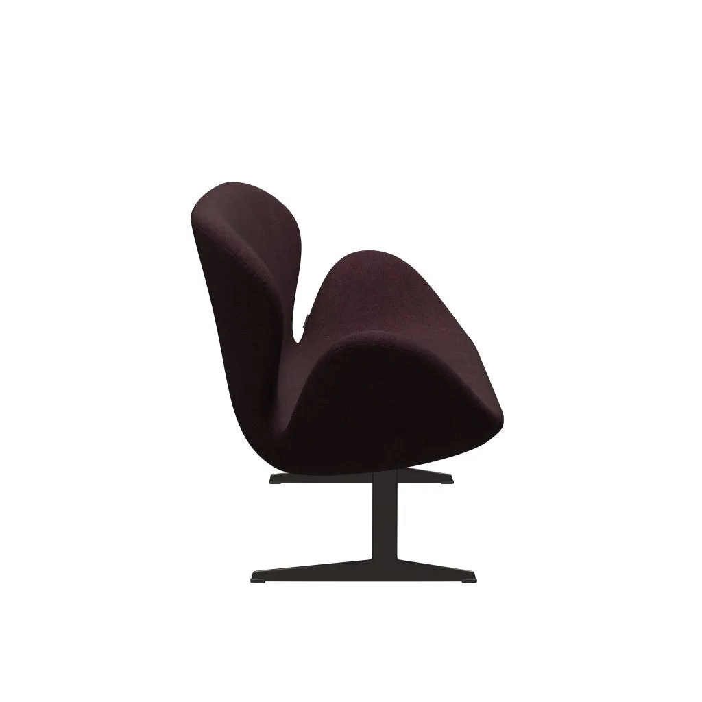 Fritz Hansen Swan™ Sofa 2 Seater, Brown Bronze/Divina Md Wine Red