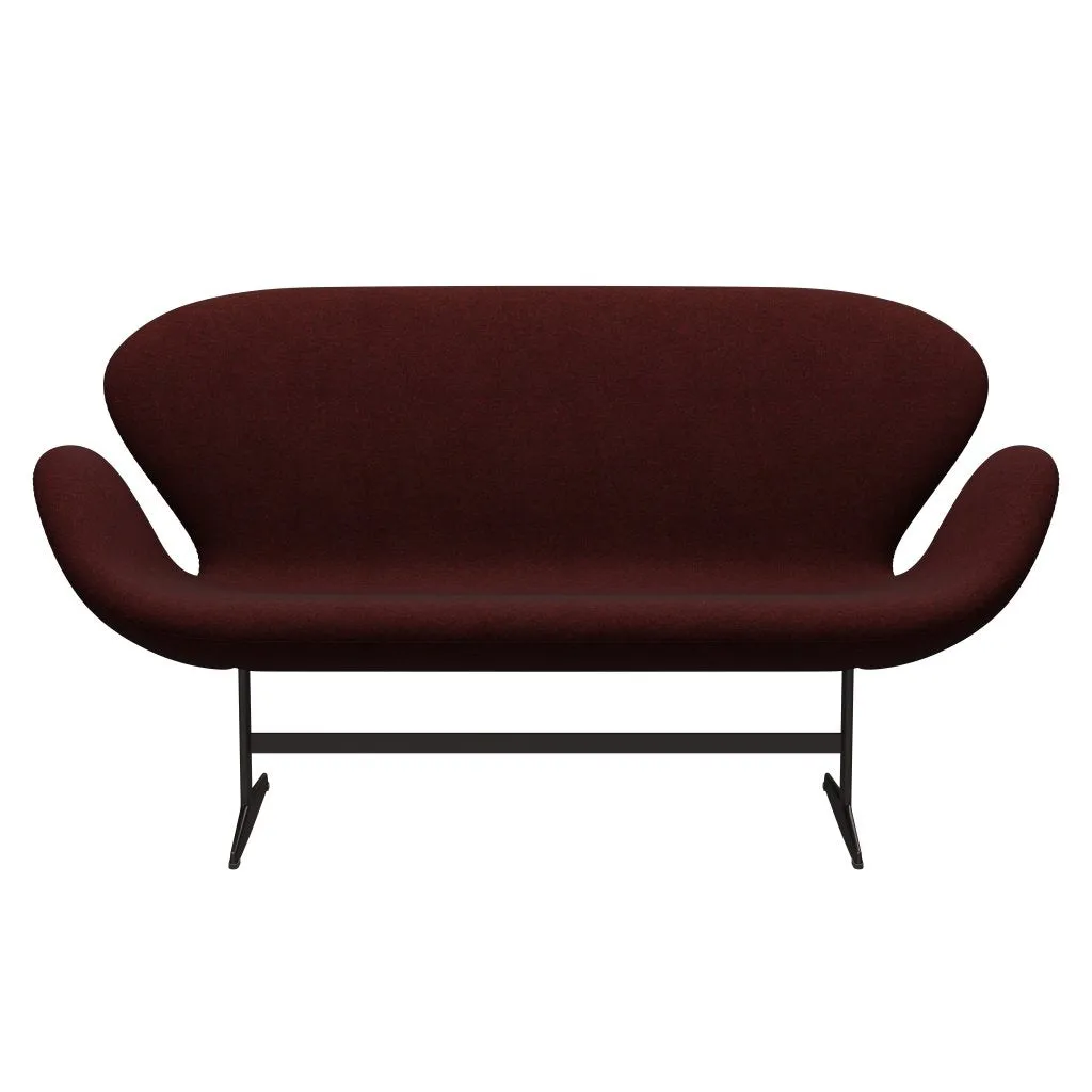 Fritz Hansen Swan™ Sofa 2 Seater, Brown Bronze/Divina Melange Burgundy