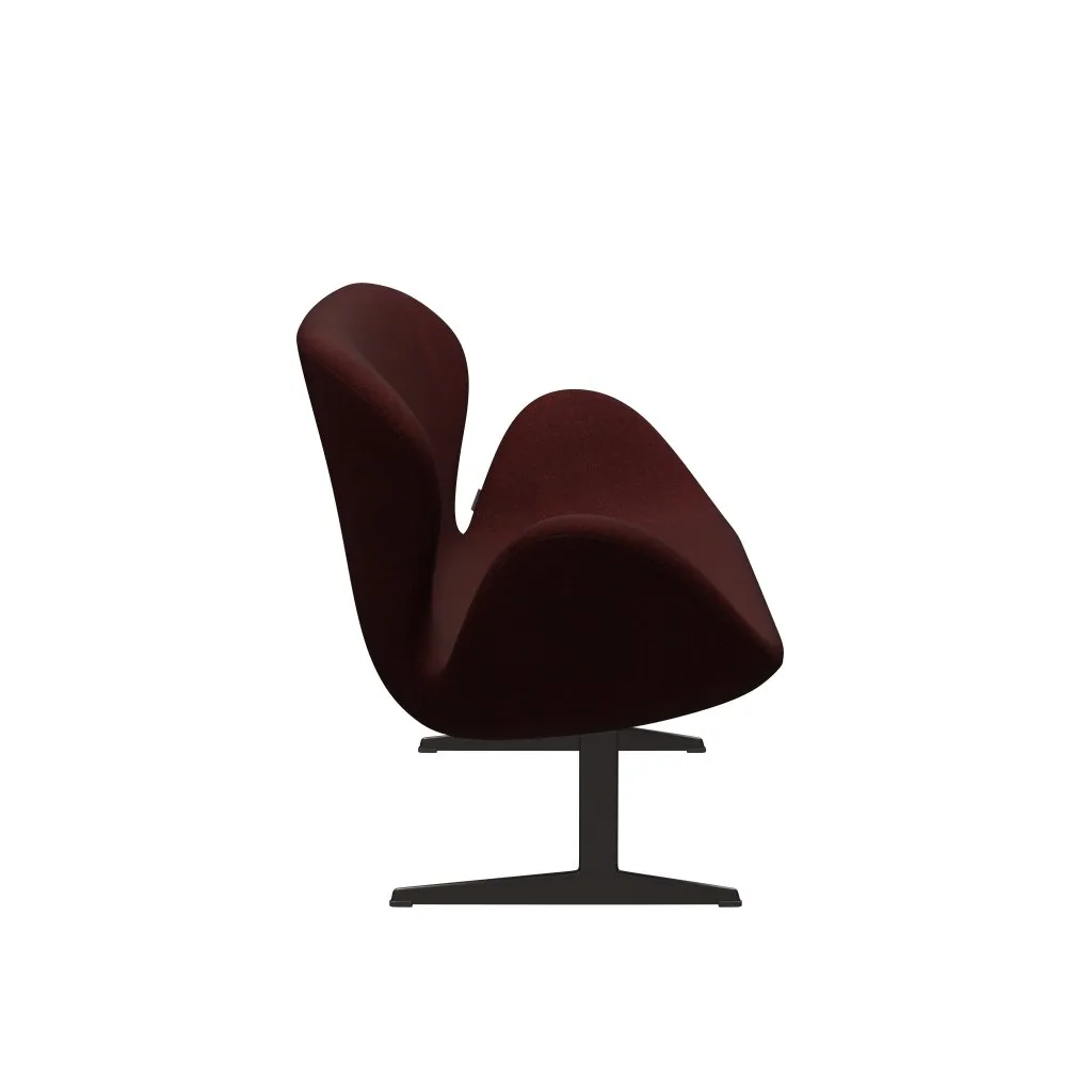 Fritz Hansen Swan™ Sofa 2 Seater, Brown Bronze/Divina Melange Burgundy