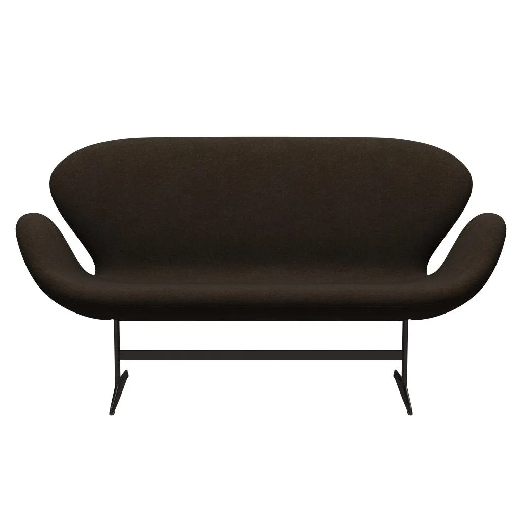 Fritz Hansen Swan™ Sofa 2 Seater, Brown Bronze/Divina Melange Dark Brown