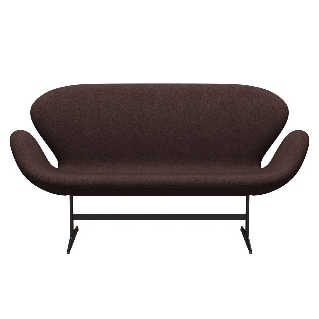 Fritz Hansen Swan™ Sofa 2 Seater, Brown Bronze/Divina Melange Dusty Violet