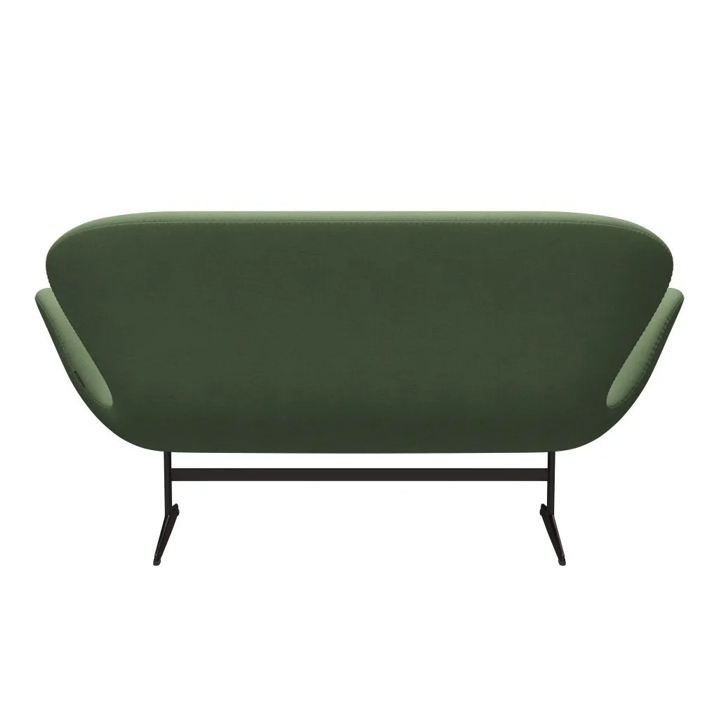 Fritz Hansen Swan™ Sofa 2 Seater, Brown Bronze/Divina Olive Green