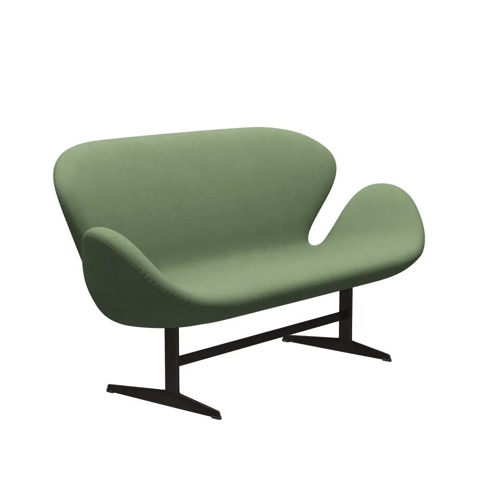 Fritz Hansen Swan™ Sofa 2 Seater, Brown Bronze/Divina Olive Green