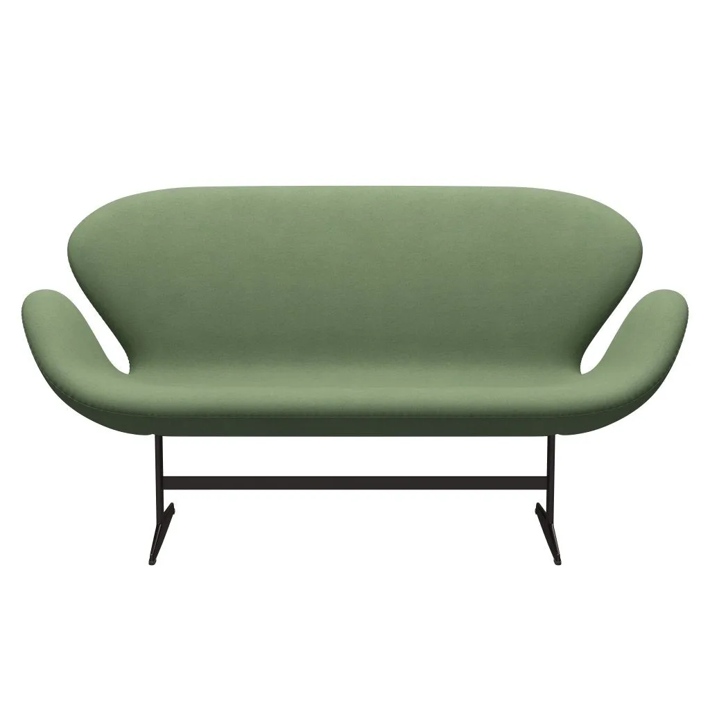 Fritz Hansen Swan™ Sofa 2 Seater, Brown Bronze/Divina Olive Green