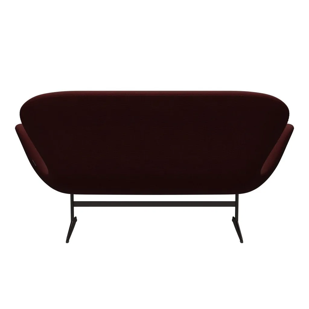 Fritz Hansen Swan™ Sofa 2 Seater, Brown Bronze/Fame Dark Bordeaux