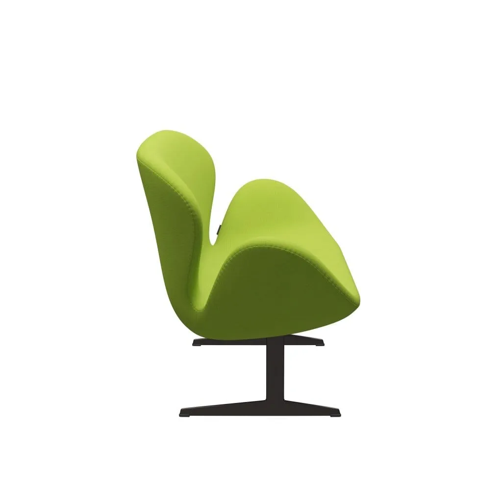 Fritz Hansen Swan™ Sofa 2 Seater, Brown Bronze/Fame Neon Green