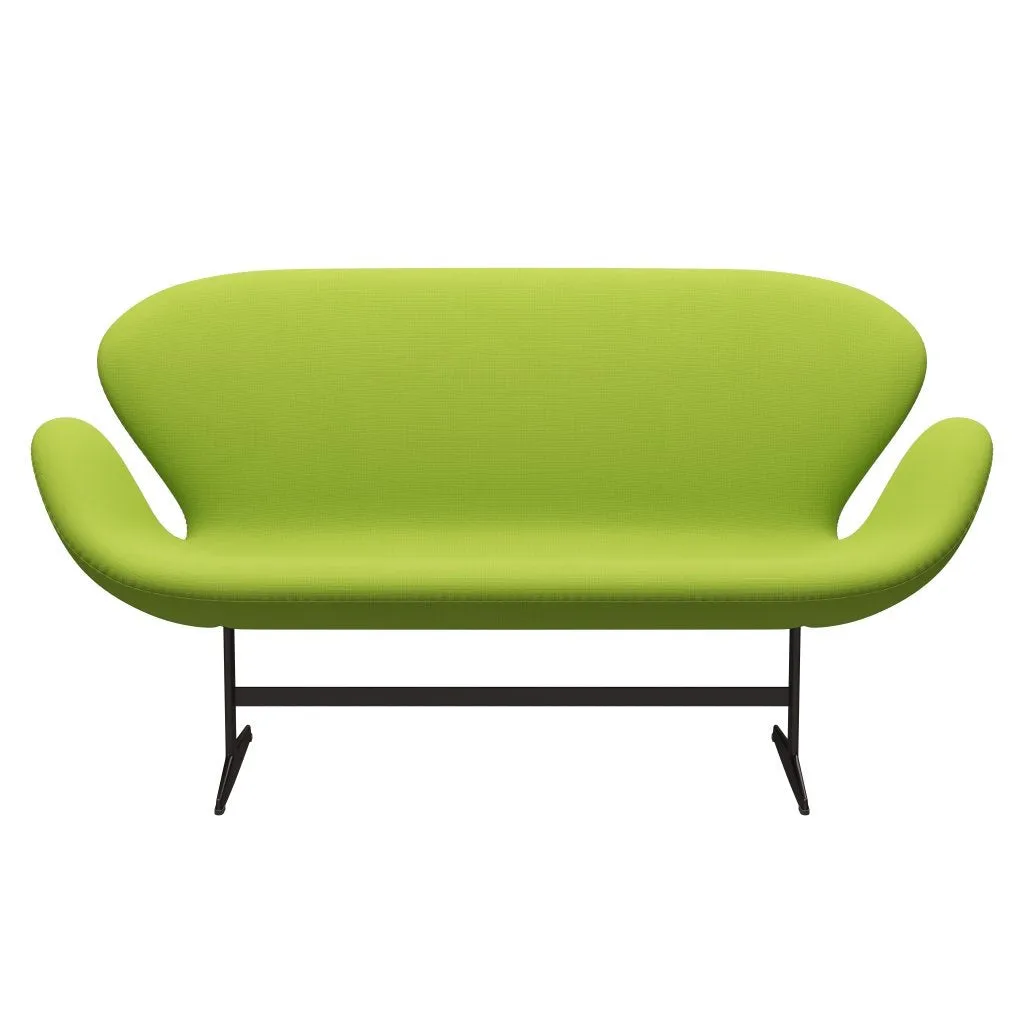 Fritz Hansen Swan™ Sofa 2 Seater, Brown Bronze/Fame Neon Green