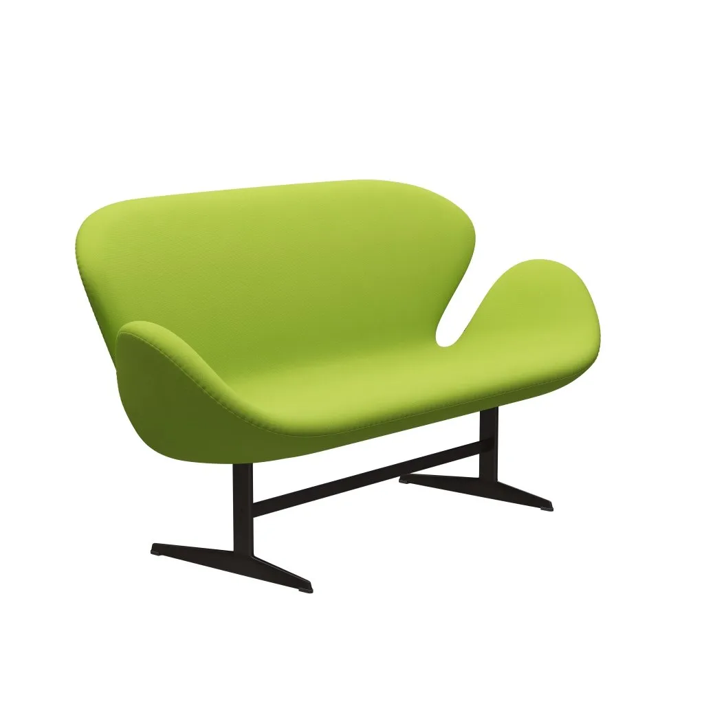 Fritz Hansen Swan™ Sofa 2 Seater, Brown Bronze/Fame Neon Green
