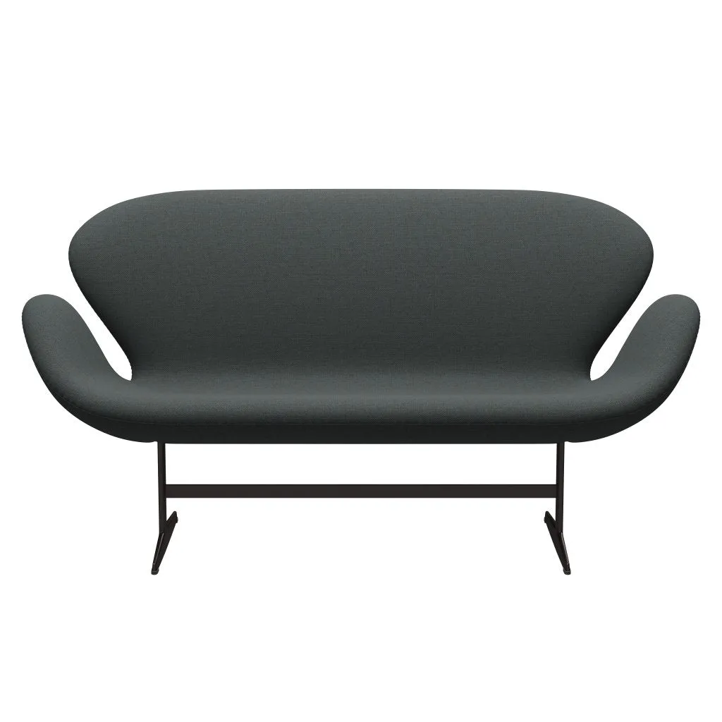 Fritz Hansen Swan™ Sofa 2 Seater, Brown Bronze/Fiord Medium Grey/Dark Grey