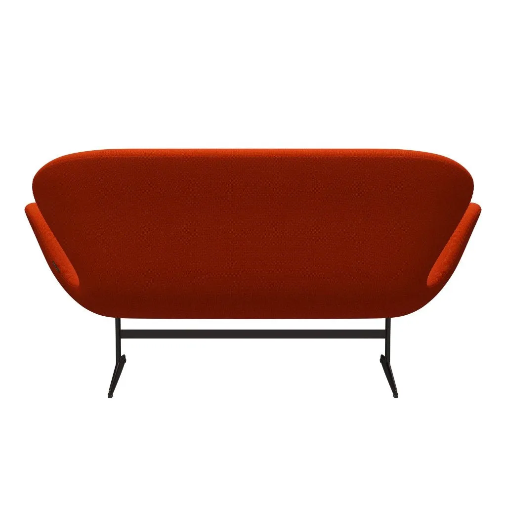 Fritz Hansen Swan™ Sofa 2 Seater, Brown Bronze/Hallingdal Red/Orange