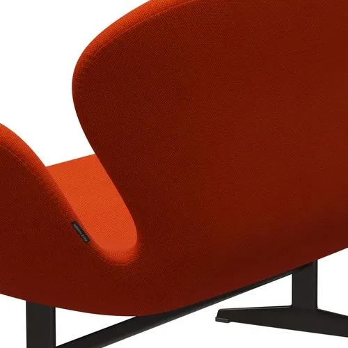 Fritz Hansen Swan™ Sofa 2 Seater, Brown Bronze/Hallingdal Red/Orange