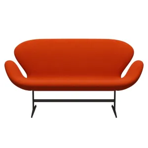 Fritz Hansen Swan™ Sofa 2 Seater, Brown Bronze/Hallingdal Red/Orange