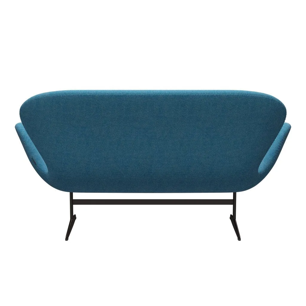 Fritz Hansen Swan™ Sofa 2 Seater, Brown Bronze/Hallingdal White/Turquoise