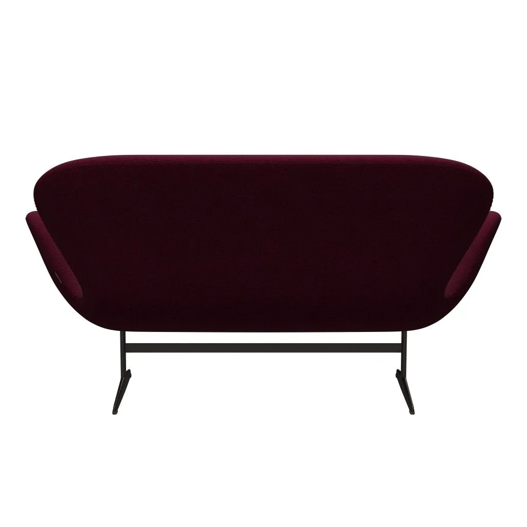 Fritz Hansen Swan™ Sofa 2 Seater, Brown Bronze/Hallingdal Wine Red/Violet