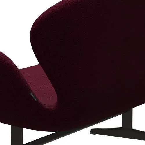 Fritz Hansen Swan™ Sofa 2 Seater, Brown Bronze/Hallingdal Wine Red/Violet