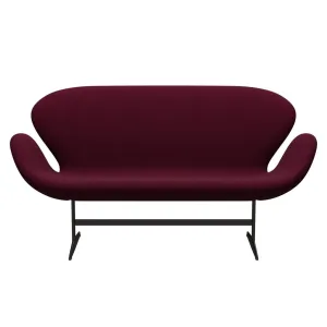 Fritz Hansen Swan™ Sofa 2 Seater, Brown Bronze/Hallingdal Wine Red/Violet