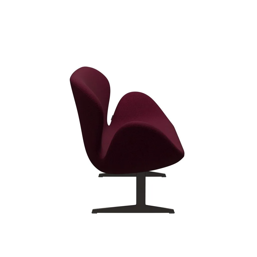 Fritz Hansen Swan™ Sofa 2 Seater, Brown Bronze/Hallingdal Wine Red/Violet