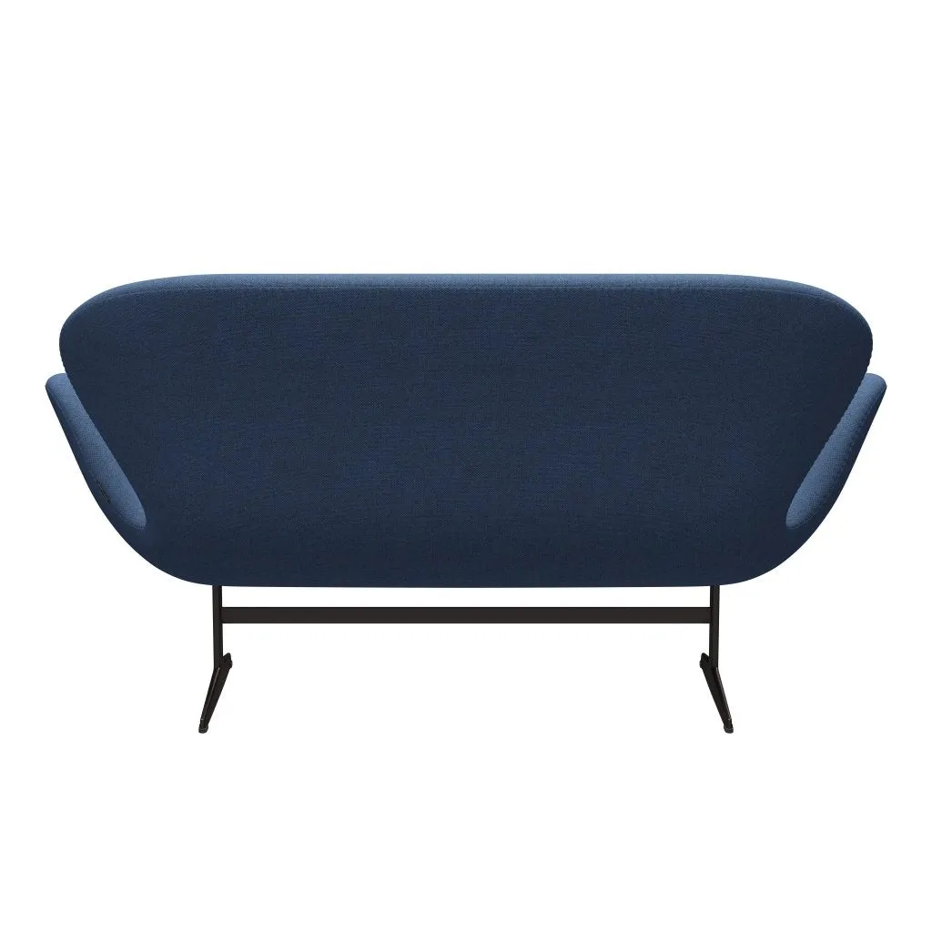 Fritz Hansen Swan™ Sofa 2 Seater, Brown Bronze/Re Wool Blue/Natural