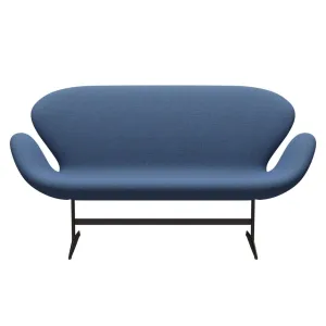 Fritz Hansen Swan™ Sofa 2 Seater, Brown Bronze/Re Wool Blue/Natural
