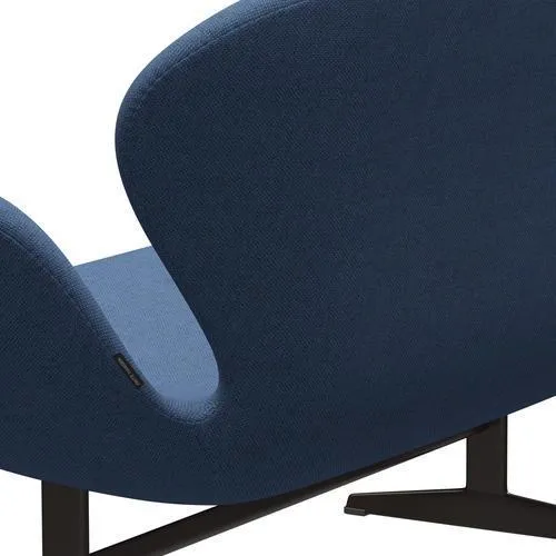 Fritz Hansen Swan™ Sofa 2 Seater, Brown Bronze/Re Wool Blue/Natural