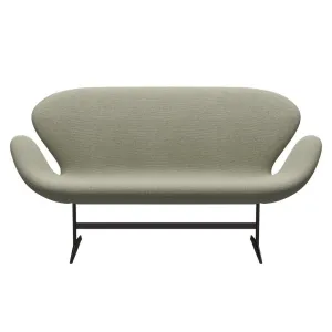 Fritz Hansen Swan™ Sofa 2 Seater, Brown Bronze/Re Wool Lime Green/Nature