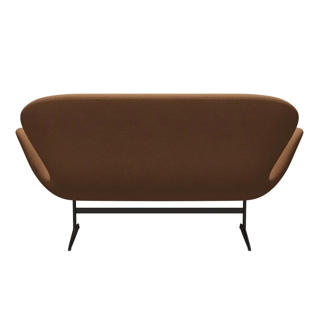 Fritz Hansen Swan™ Sofa 2 Seater, Brown Bronze/Re Wool Ornage/Natural