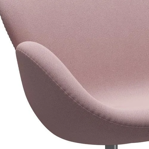 Fritz Hansen Swan™ Sofa 2 Seater, Satin Brushed Aluminium/Capture Pink