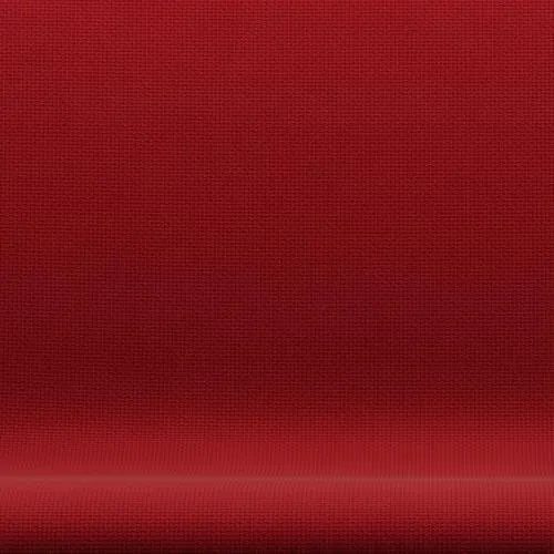 Fritz Hansen Swan™ Sofa 2 Seater, Satin Brushed Aluminium/Diablo Warm Red