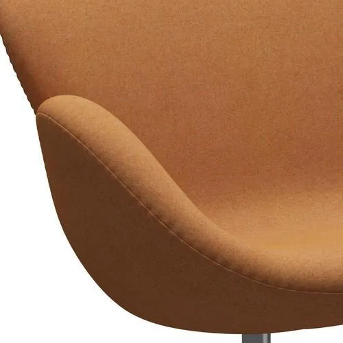 Fritz Hansen Swan™ Sofa 2 Seater, Satin Brushed Aluminium/Divina Md Carrot