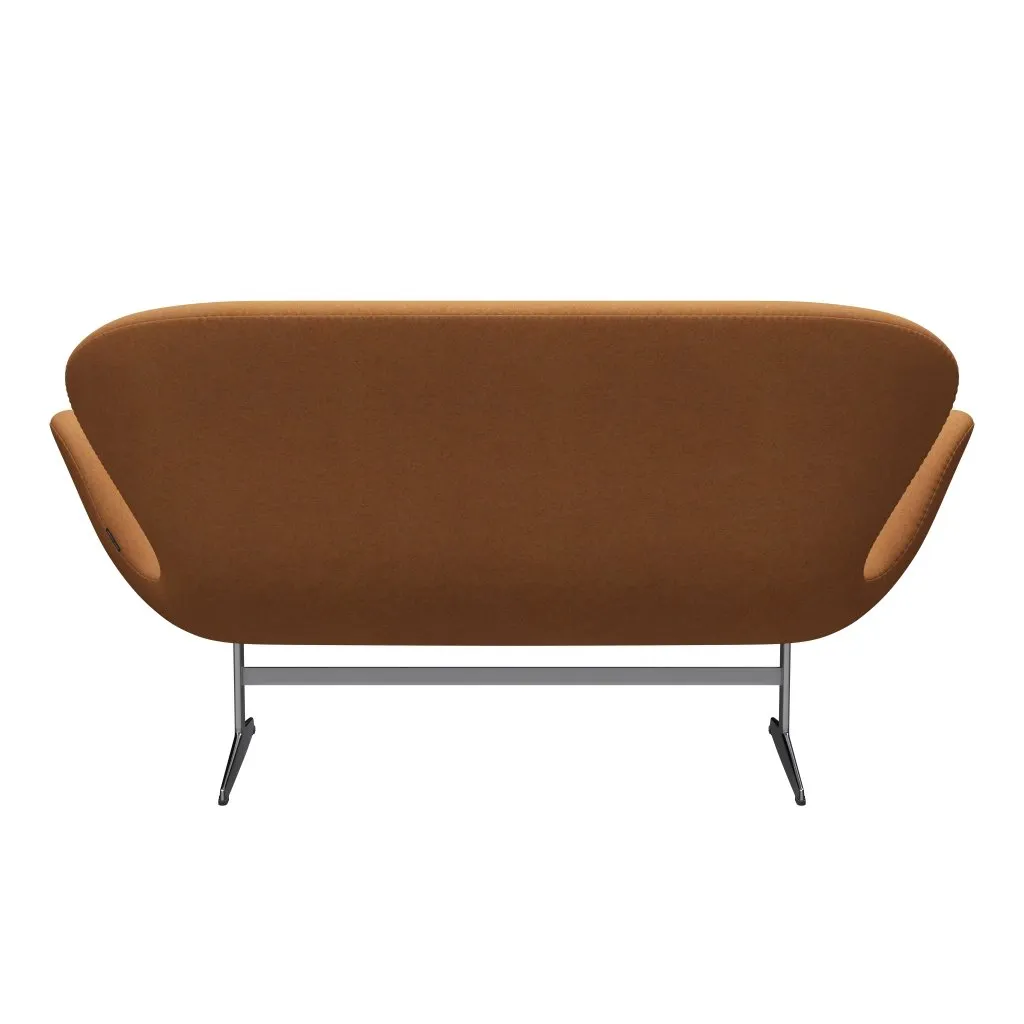 Fritz Hansen Swan™ Sofa 2 Seater, Satin Brushed Aluminium/Divina Md Carrot
