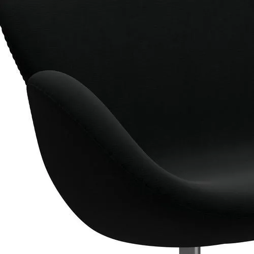 Fritz Hansen Swan™ Sofa 2 Seater, Satin Brushed Aluminium/Fame Black