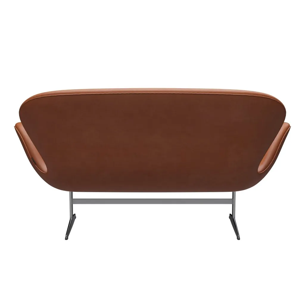 Fritz Hansen Swan™ Sofa 2 Seater, Satin Brushed Aluminium/Grace Walnut