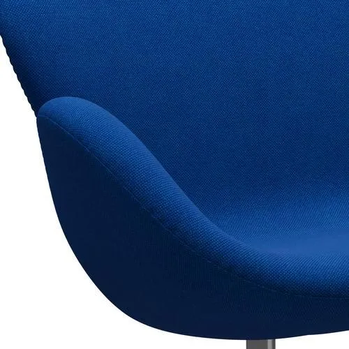 Fritz Hansen Swan™ Sofa 2 Seater, Satin Brushed Aluminium/Hallingdal Blue/Light Turquoise