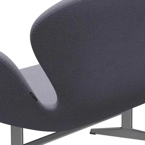 Fritz Hansen Swan™ Sofa 2 Seater, Satin Brushed Aluminium/Re Wool Lavender/Natural