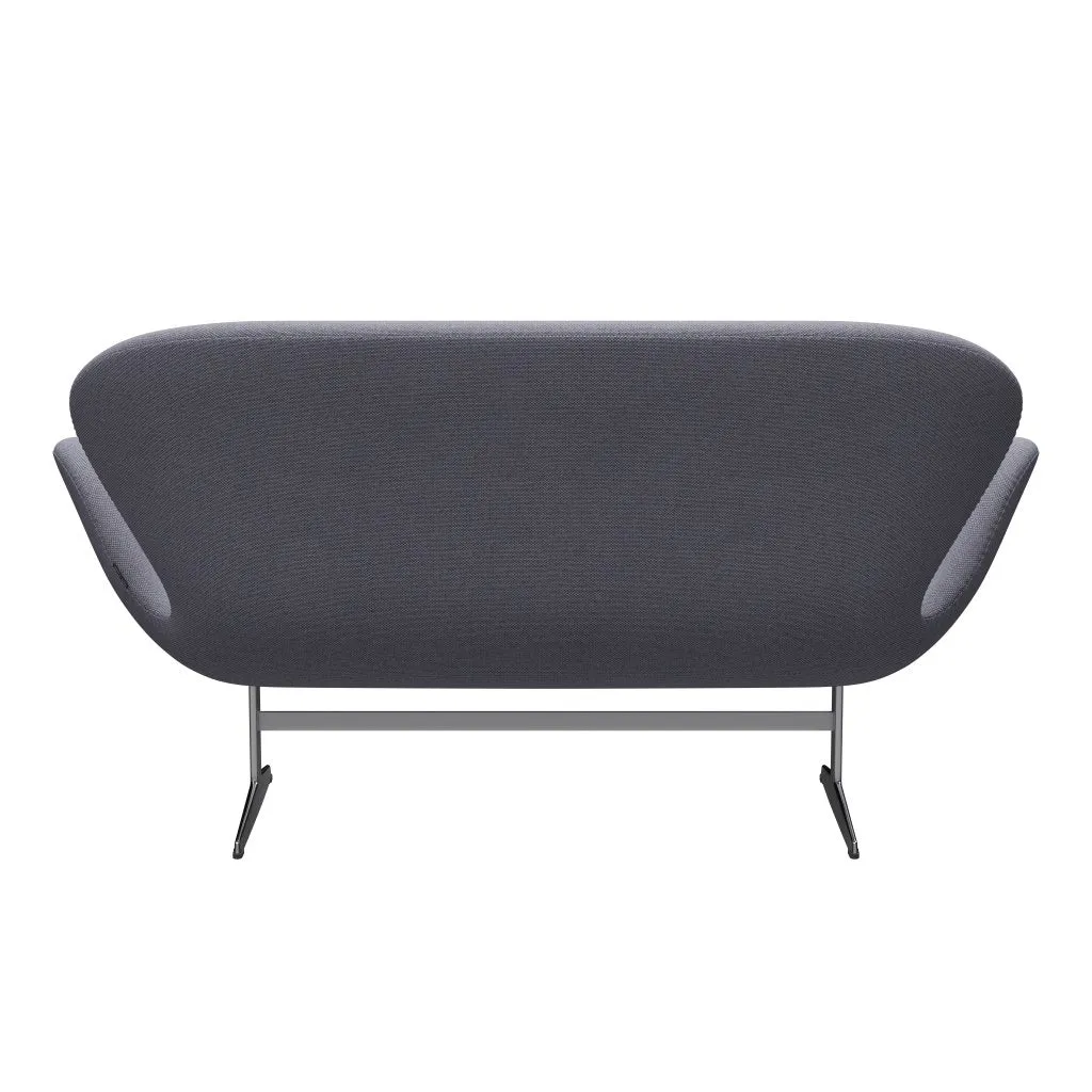 Fritz Hansen Swan™ Sofa 2 Seater, Satin Brushed Aluminium/Re Wool Lavender/Natural