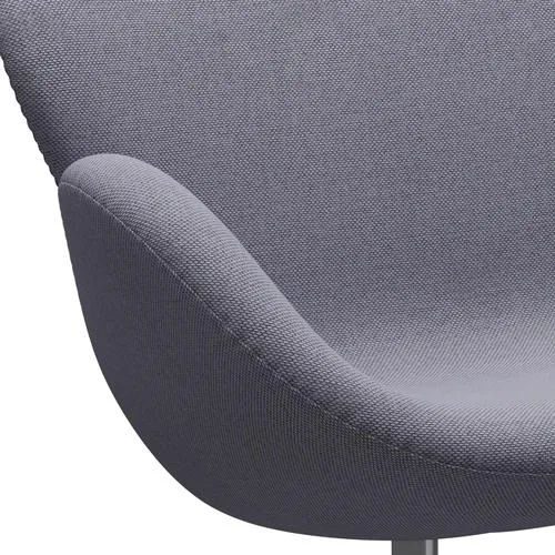 Fritz Hansen Swan™ Sofa 2 Seater, Satin Brushed Aluminium/Re Wool Lavender/Natural