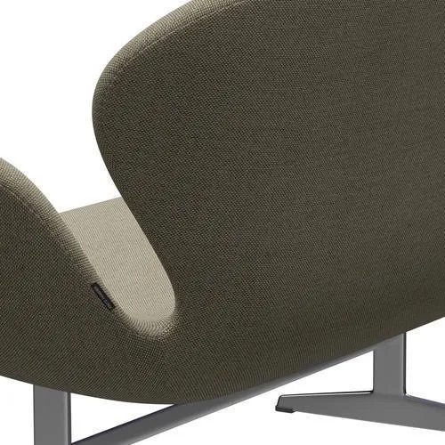 Fritz Hansen Swan™ Sofa 2 Seater, Satin Brushed Aluminium/Re Wool Light Beige/Natural