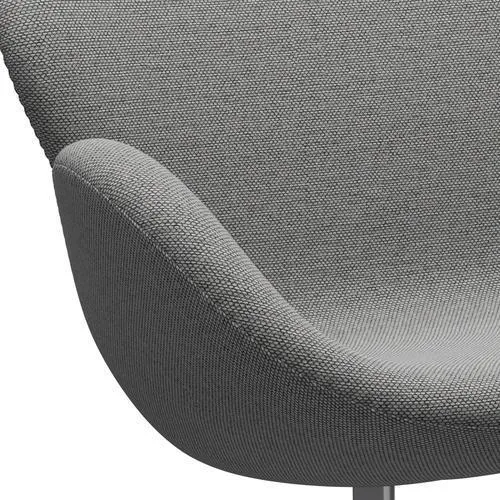 Fritz Hansen Swan™ Sofa 2 Seater, Satin Brushed Aluminium/Re Wool Wool White/Natural