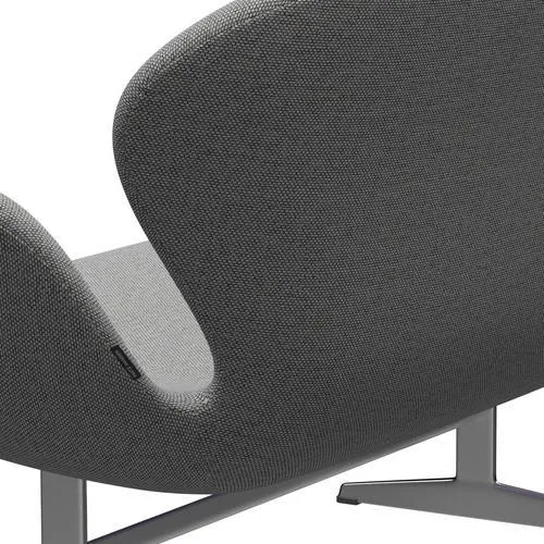 Fritz Hansen Swan™ Sofa 2 Seater, Satin Brushed Aluminium/Re Wool Wool White/Natural