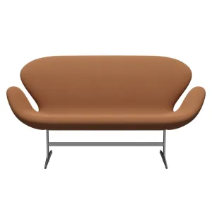 Fritz Hansen Swan™ Sofa 2 Seater, Satin Brushed Aluminum/Capture Copper