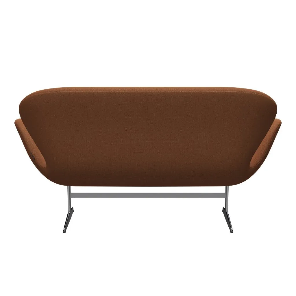 Fritz Hansen Swan™ Sofa 2 Seater, Satin Brushed Aluminum/Capture Copper