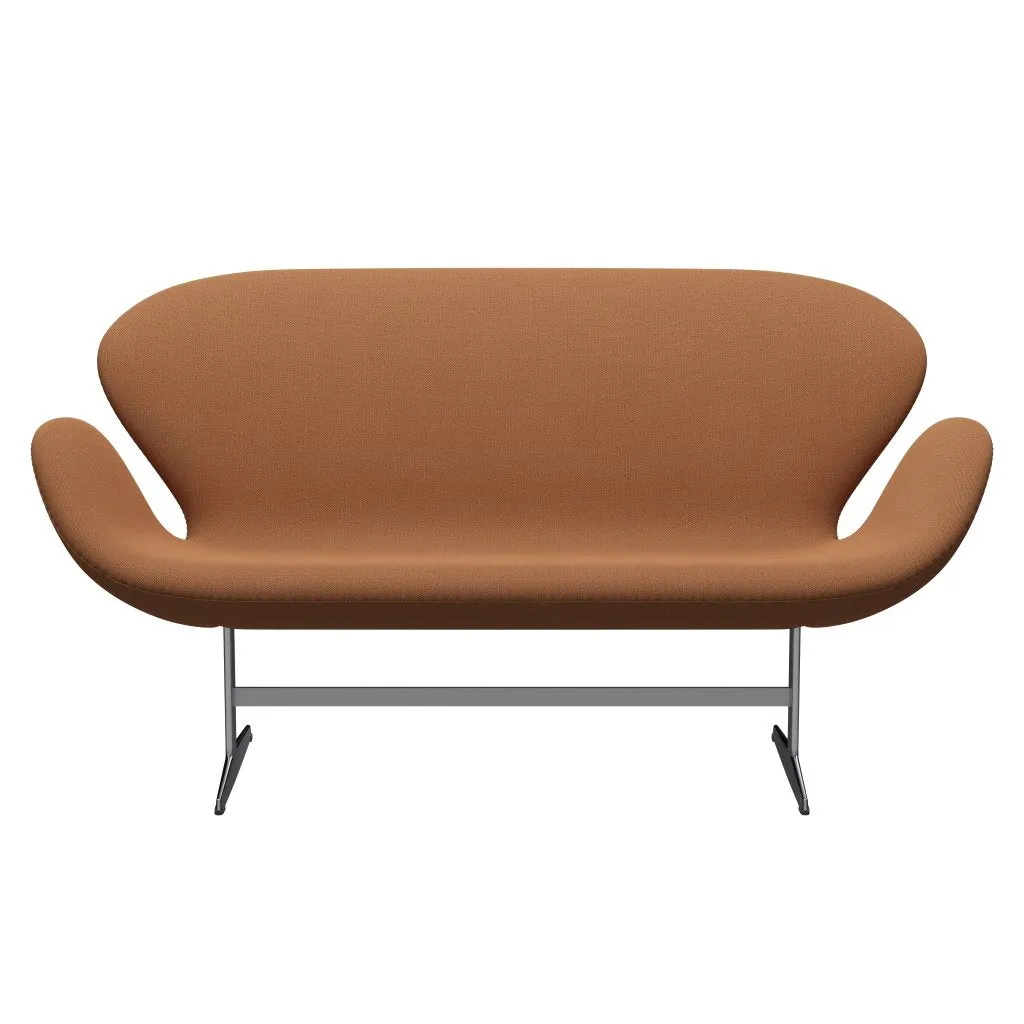 Fritz Hansen Swan™ Sofa 2 Seater, Satin Brushed Aluminum/Capture Copper