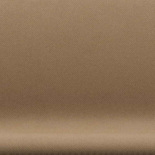 Fritz Hansen Swan™ Sofa 2 Seater, Satin Brushed Aluminum/Diablo Gold Sand