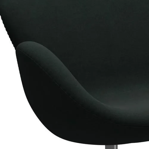 Fritz Hansen Swan™ Sofa 2 Seater, Satin Brushed Aluminum/Divina Charcoal