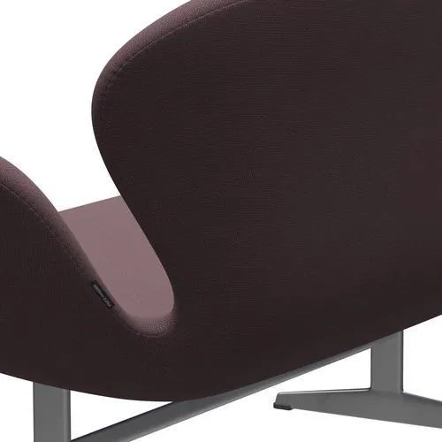 Fritz Hansen Swan™ Sofa 2 Seater, Silver Grey/Capture Aubergine