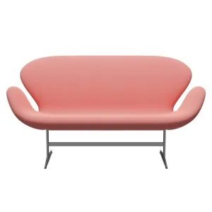 Fritz Hansen Swan™ Sofa 2 Seater, Silver Grey/Capture Coral