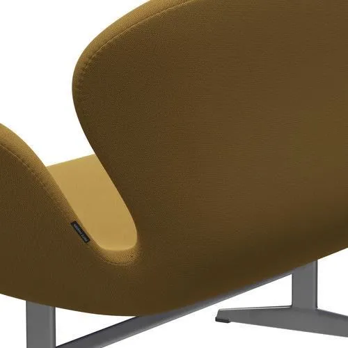 Fritz Hansen Swan™ Sofa 2 Seater, Silver Grey/Capture Mustard Light