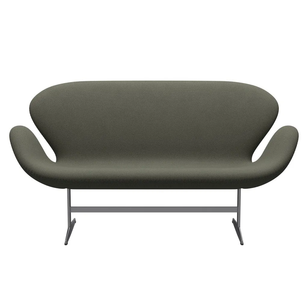 Fritz Hansen Swan™ Sofa 2 Seater, Silver Grey/Diablo Warm Grey